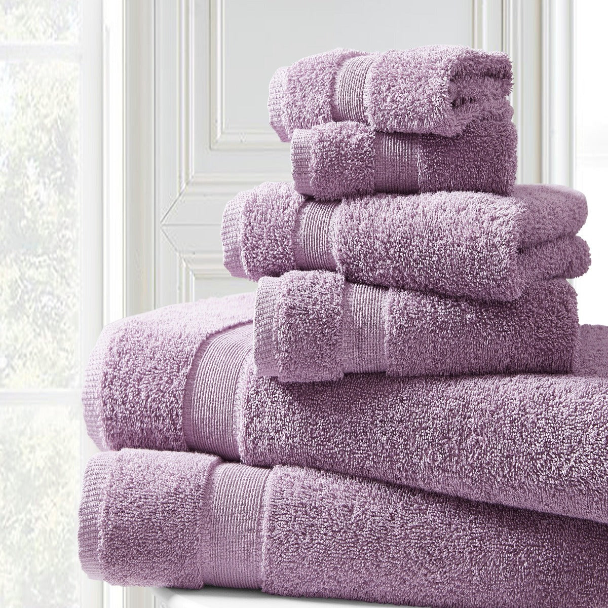 Blissful Bath 6 Piece Plush Cotton Bath Towel Set | Spirit Linen - Nirvana