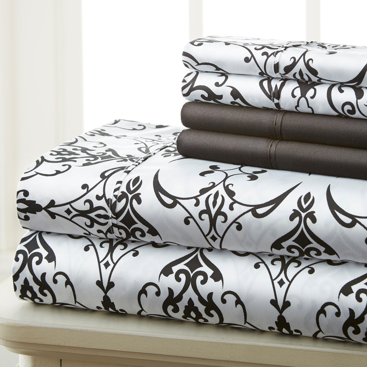 6PC Microfiber Traditional Sheet Set