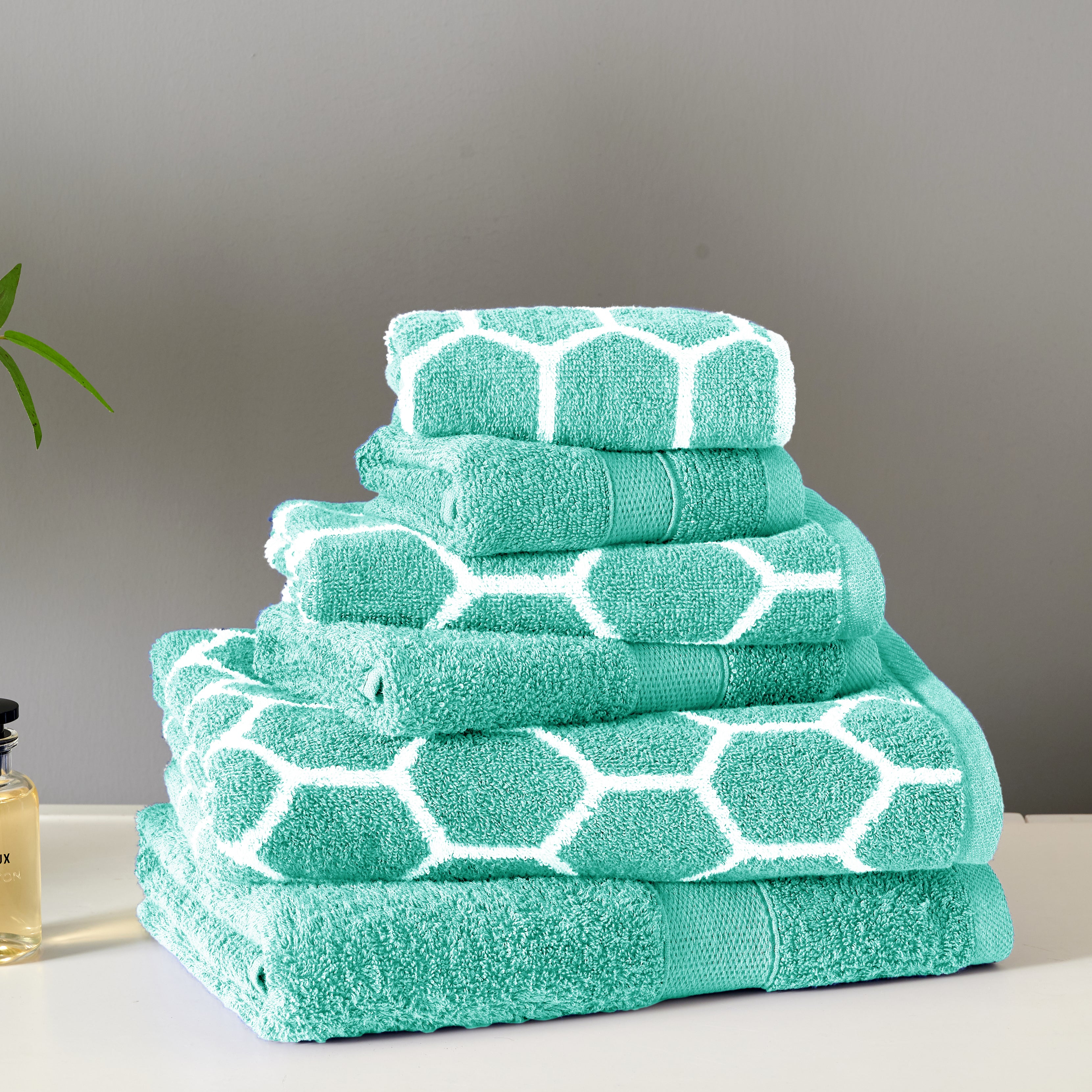 100% Cotton Honeycomb 6Pc Bath Towel Set