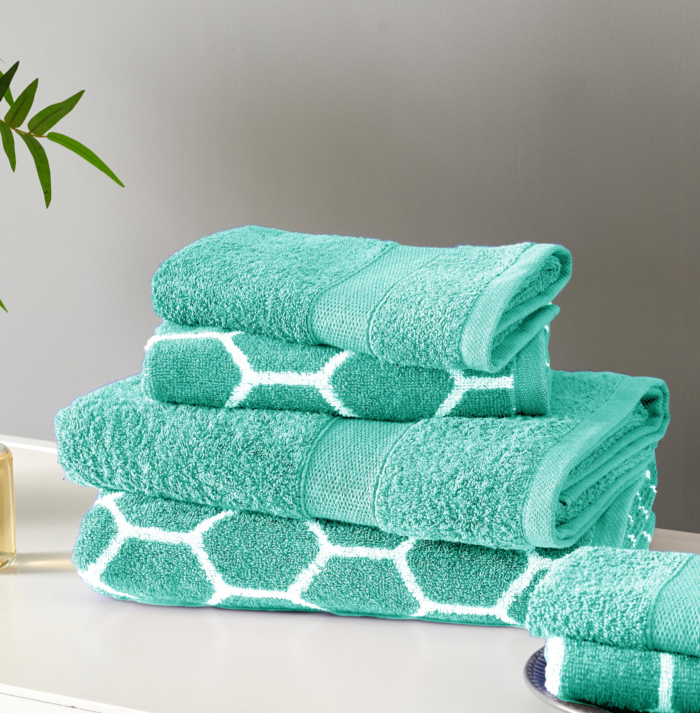 100% Cotton Honeycomb 6Pc Bath Towel Set