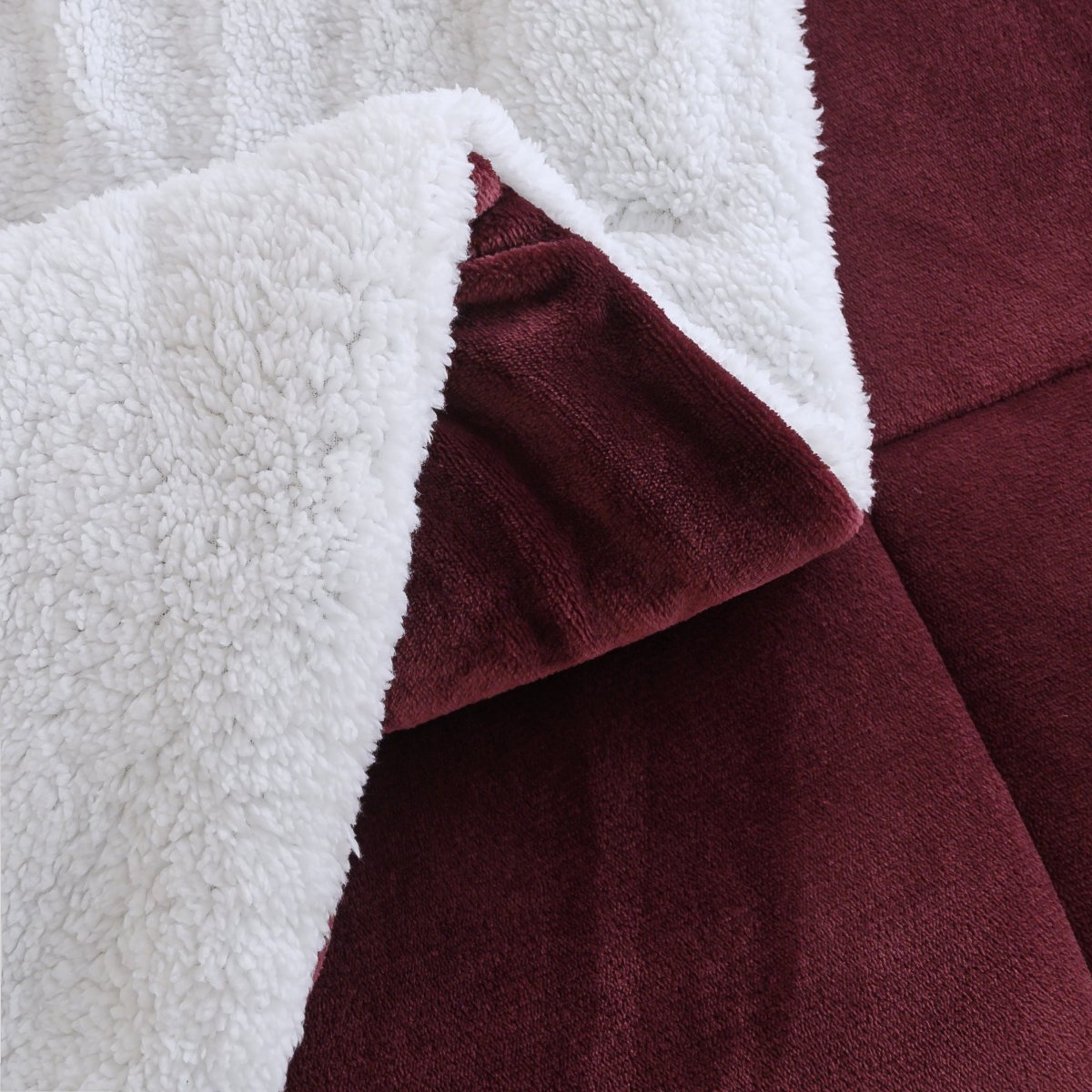 Mountain Ridge Boxed Knit 3pc Comforter Set | Spirit Linen - Burgundy