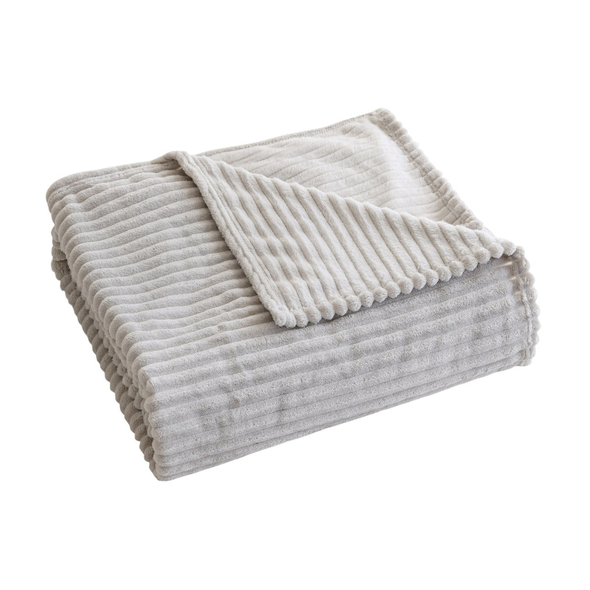 Solid Plush Ribbed Blanket - Ultra Soft and Smooth