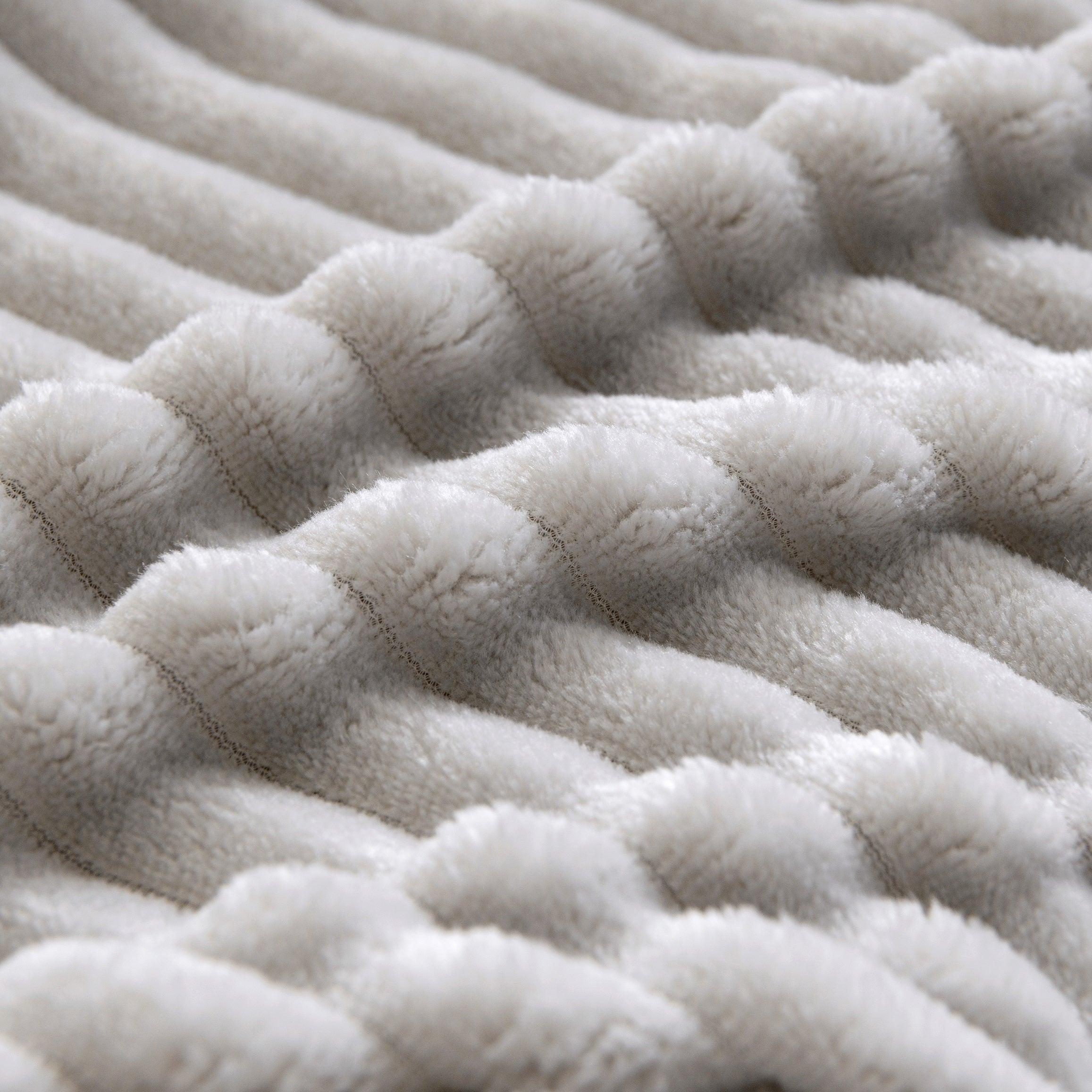 Solid Plush Ribbed Blanket - Ultra Soft and Smooth