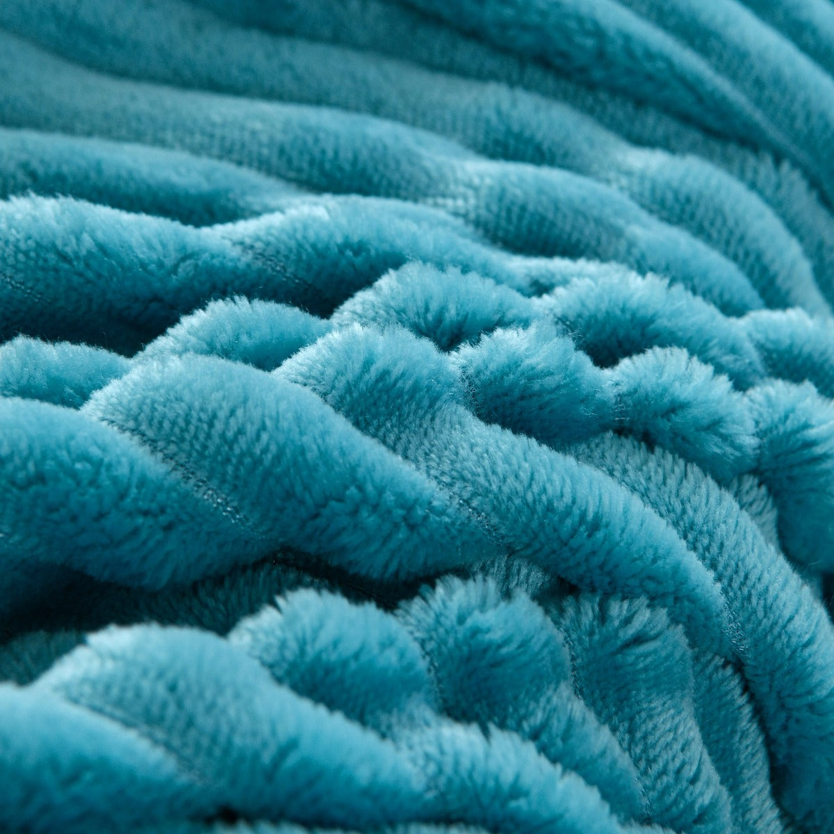 Solid Plush Ribbed Blanket - Ultra Soft and Smooth