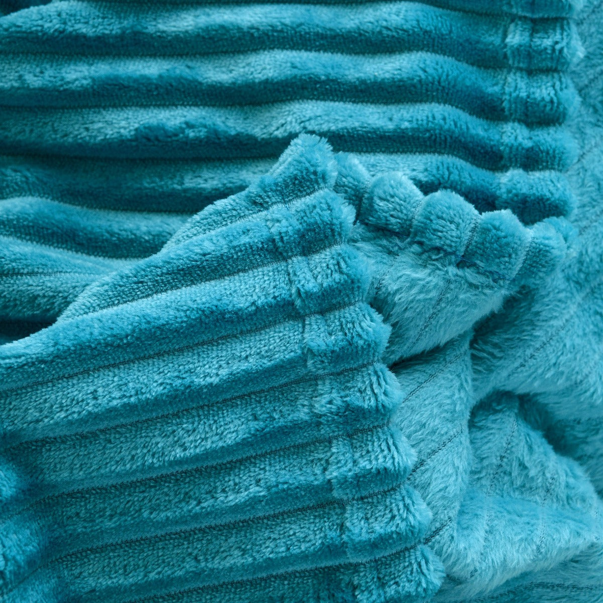 Solid Plush Ribbed Blanket - Ultra Soft and Smooth