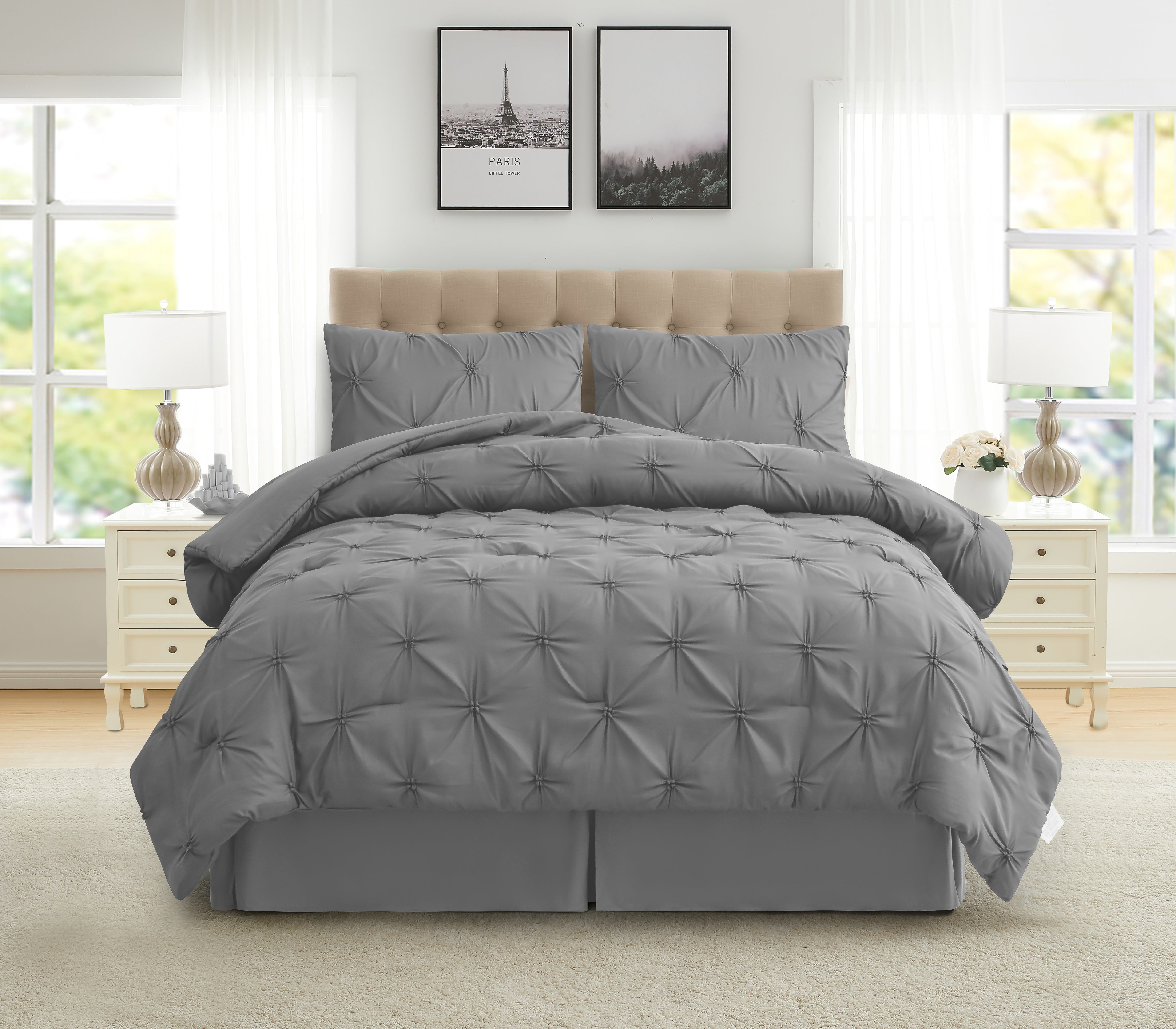 4-piece Pintuck Comforter Set