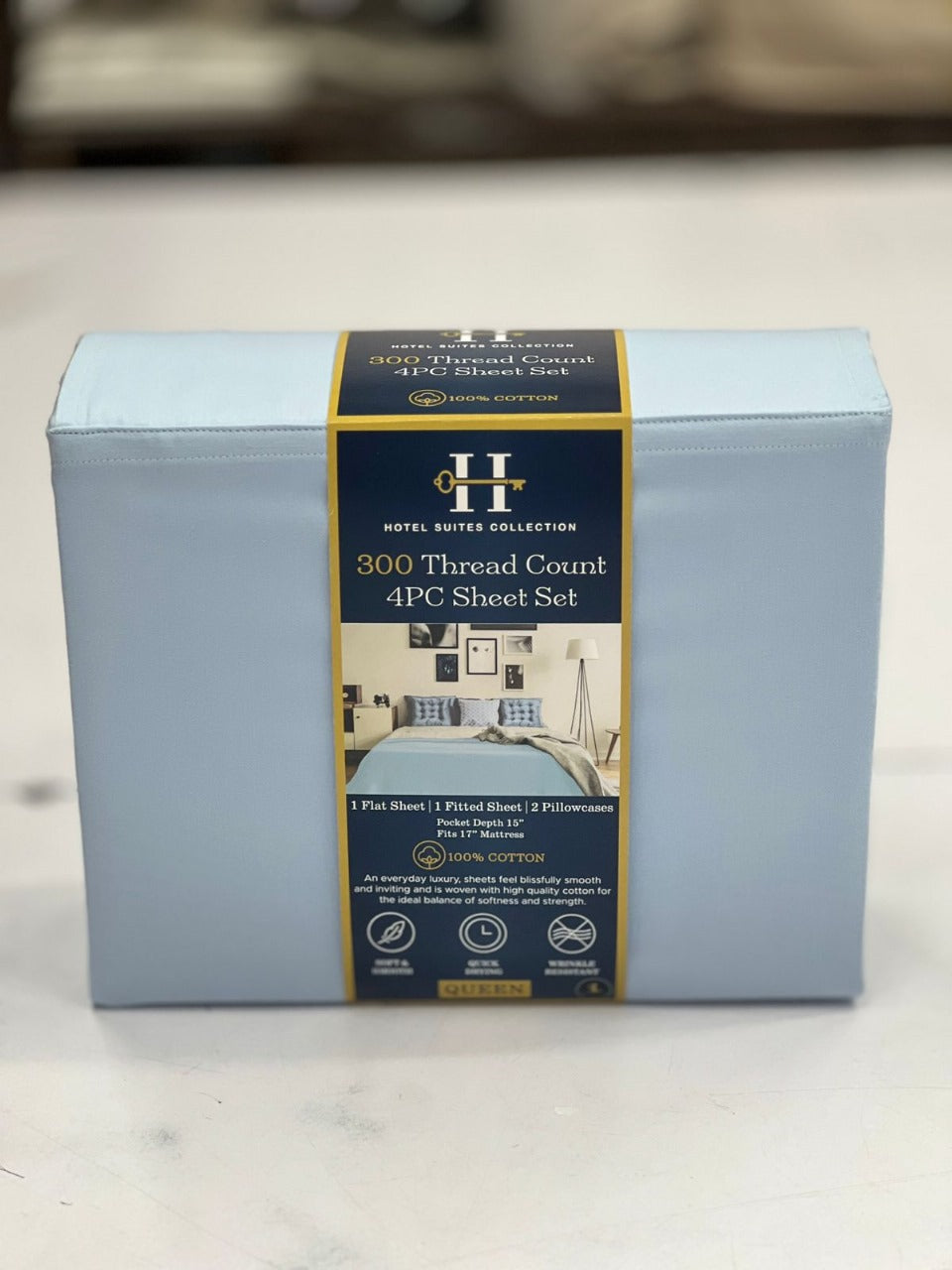 300TC Cotton 4PC Sheet Set