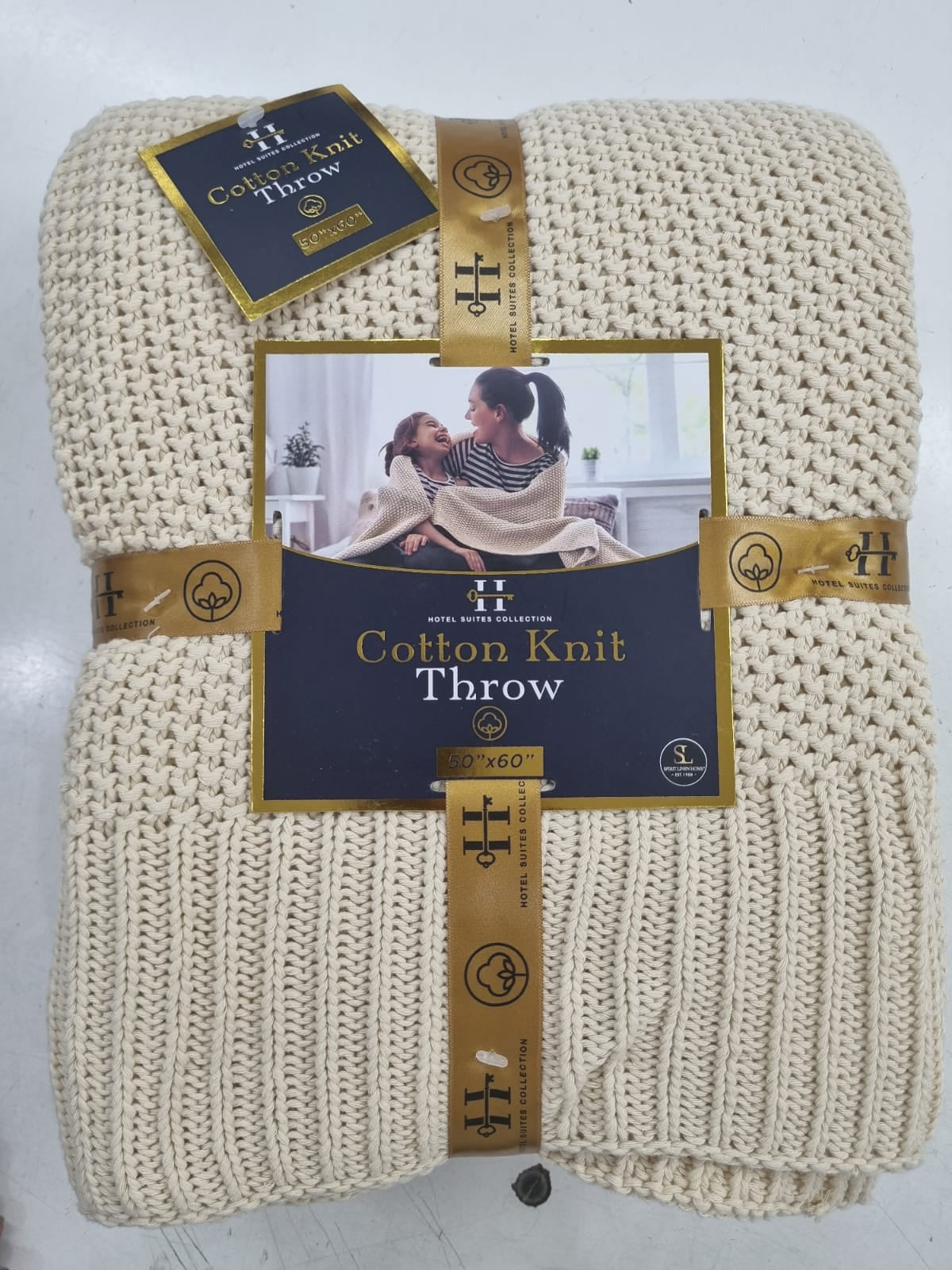50x60 Cotton Knit Throw