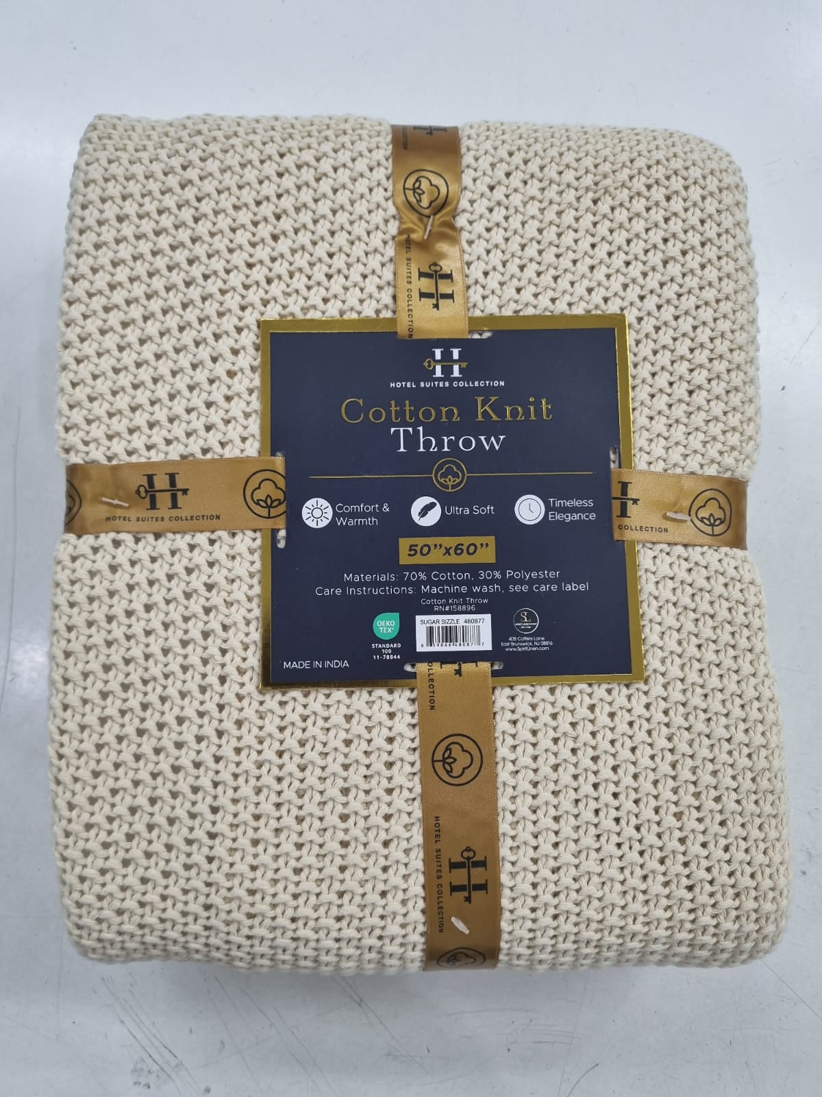 50x60 Cotton Knit Throw