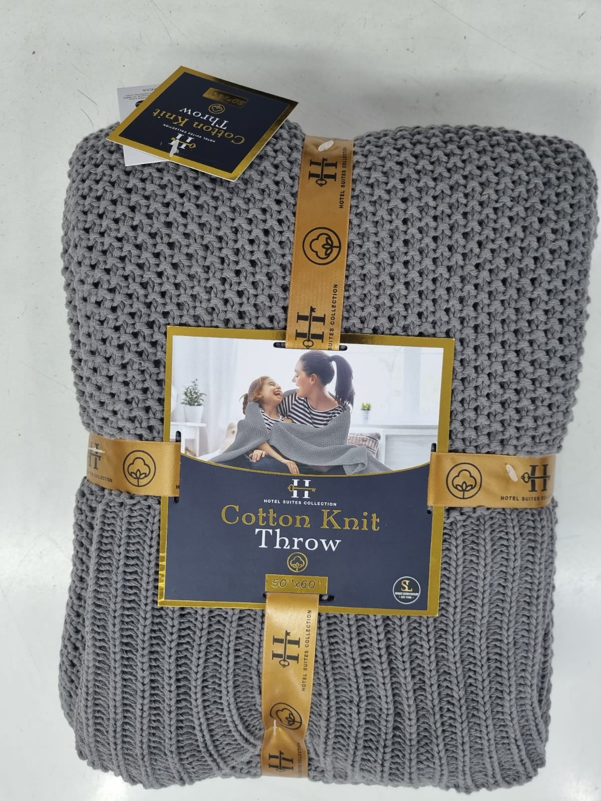 50x60 Cotton Knit Throw