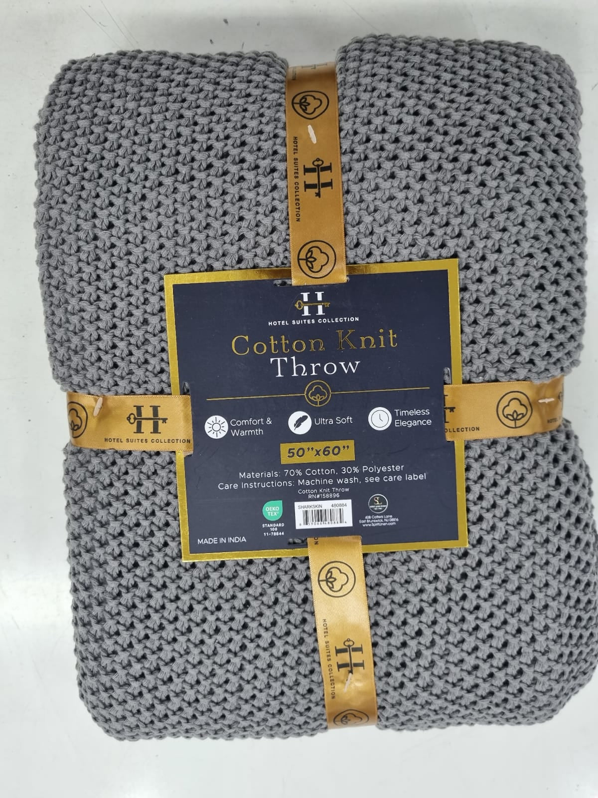 50x60 Cotton Knit Throw