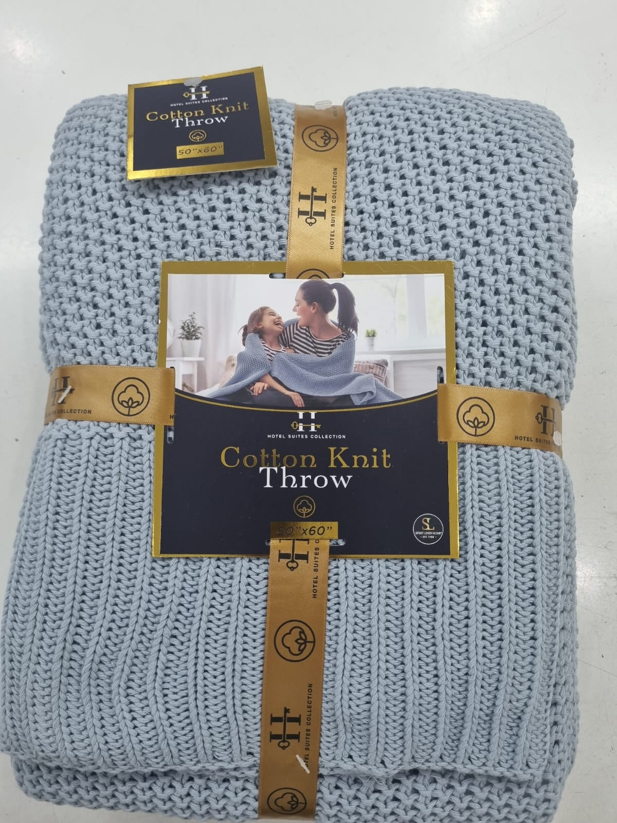 50x60 Cotton Knit Throw