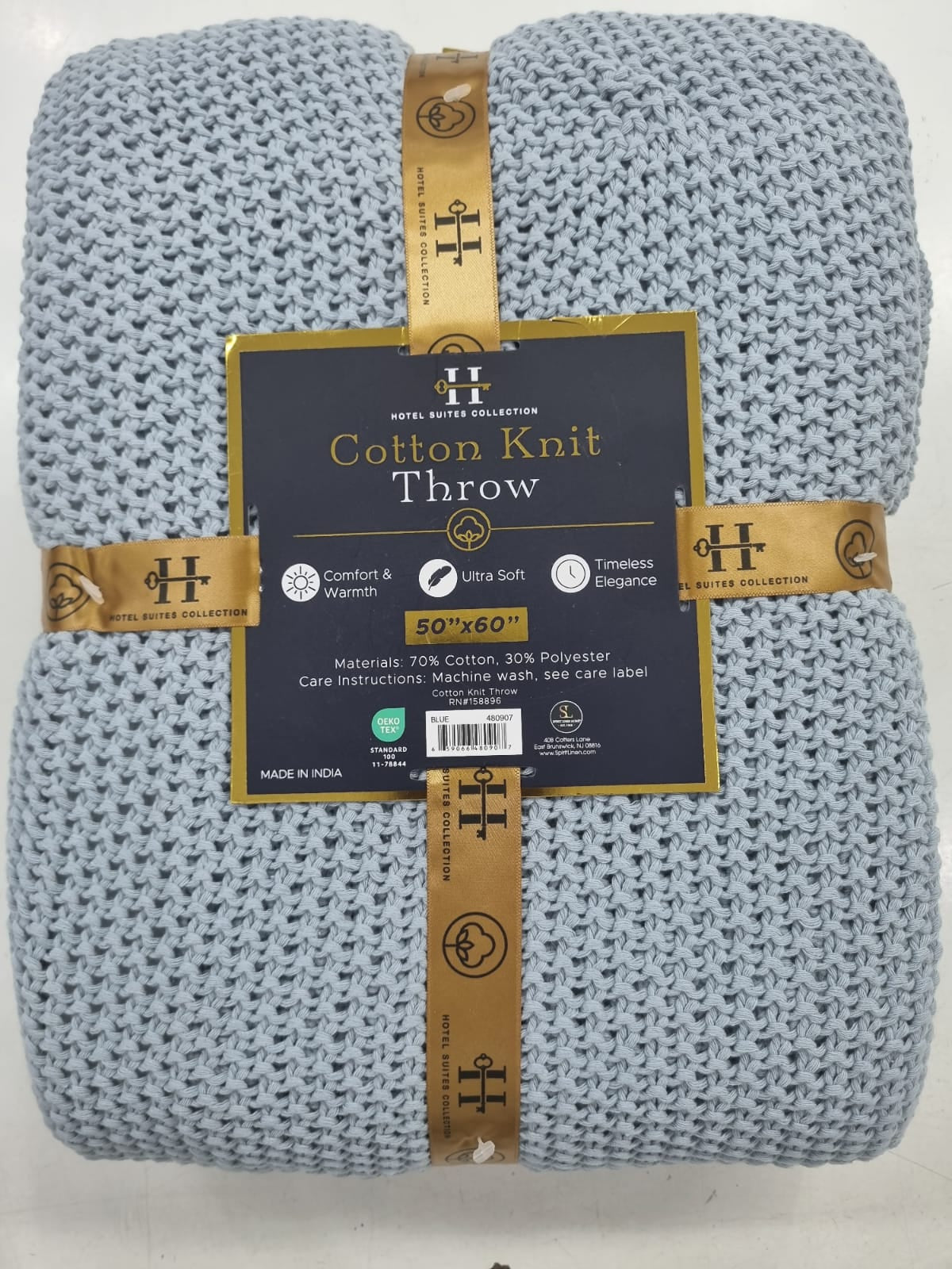 50x60 Cotton Knit Throw