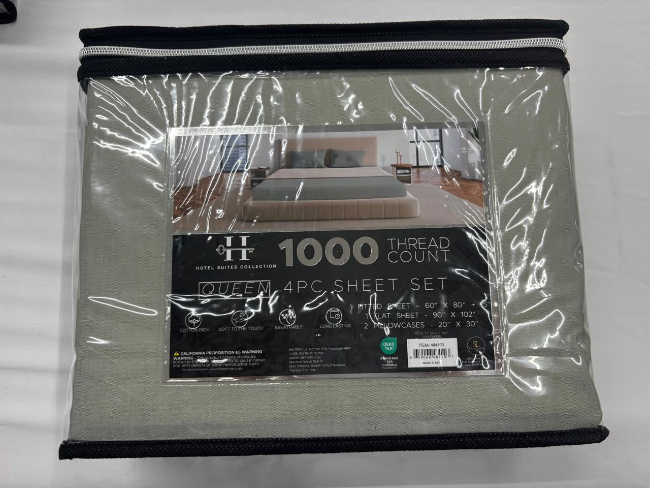 1000TC CVC Percale 4pk Sheet Set
