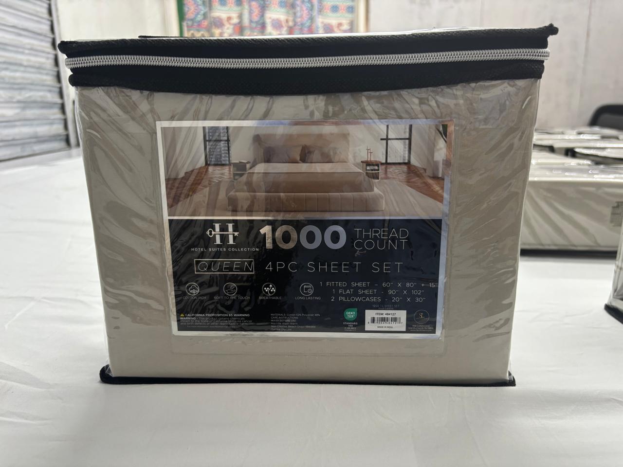 1000TC CVC Percale 4pk Sheet Set