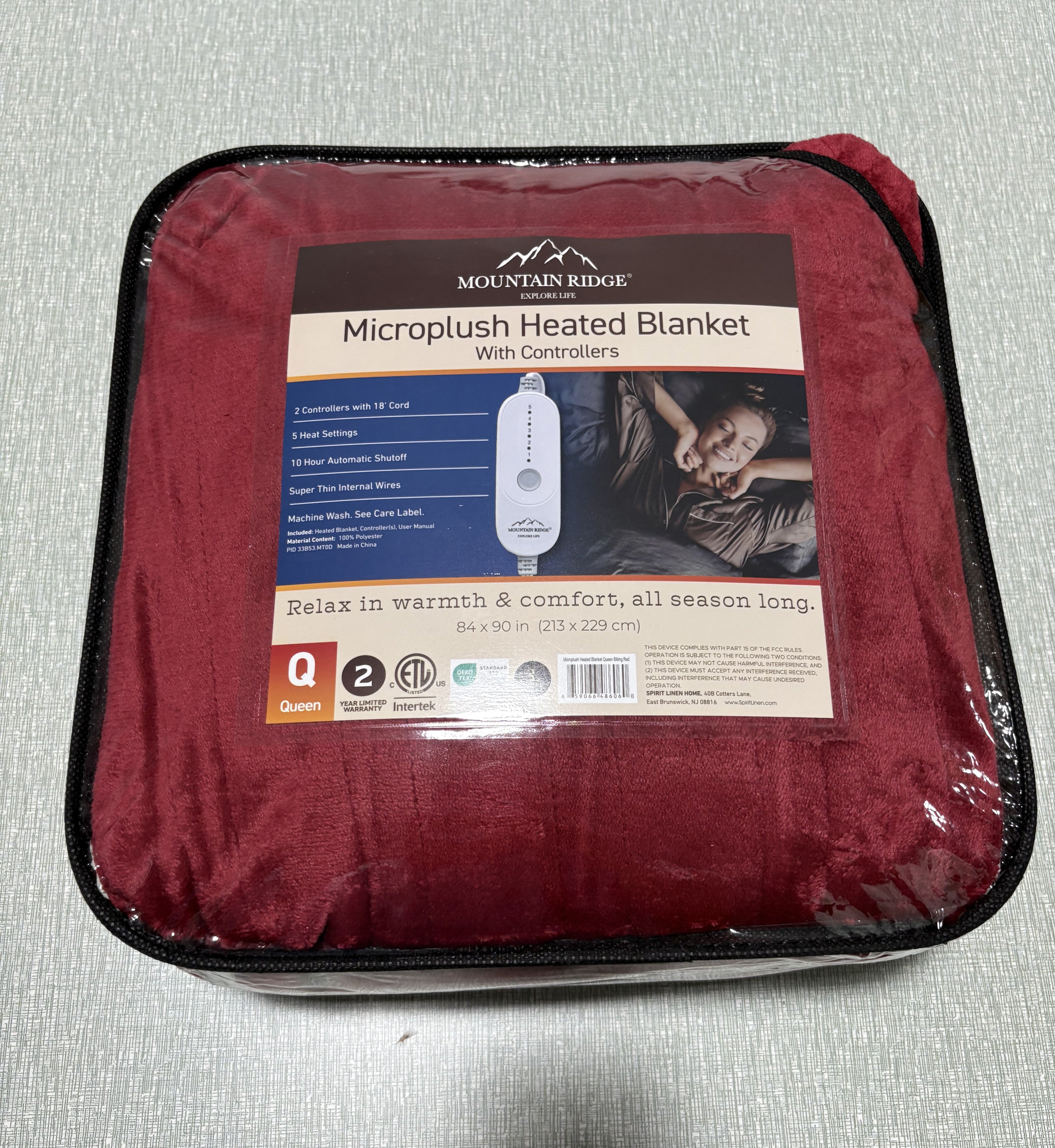 Mountainside Ridge Explore Life Microplush Heated Blanket