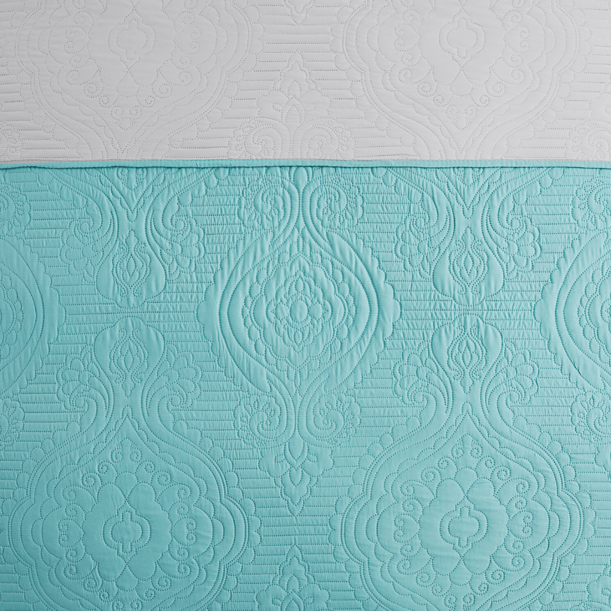 Madison Quilt Reversible Collection + Two Free Sham Pillows | Spirit Linen - Aqua