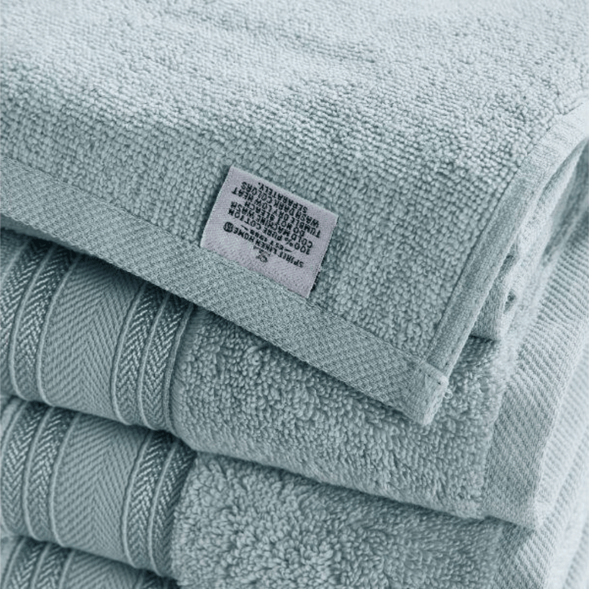Blissful Bath 6 Piece Plush Cotton Bath Towel Set | Spirit Linen - Surf Spray