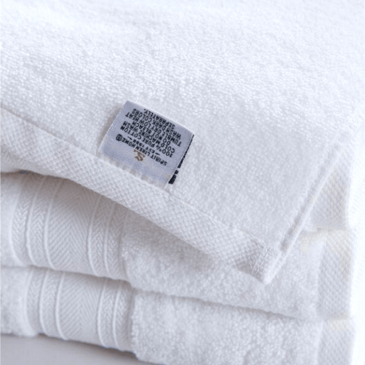 Blissful Bath 6 Piece Plush Cotton Bath Towel Set | Spirit Linen - White