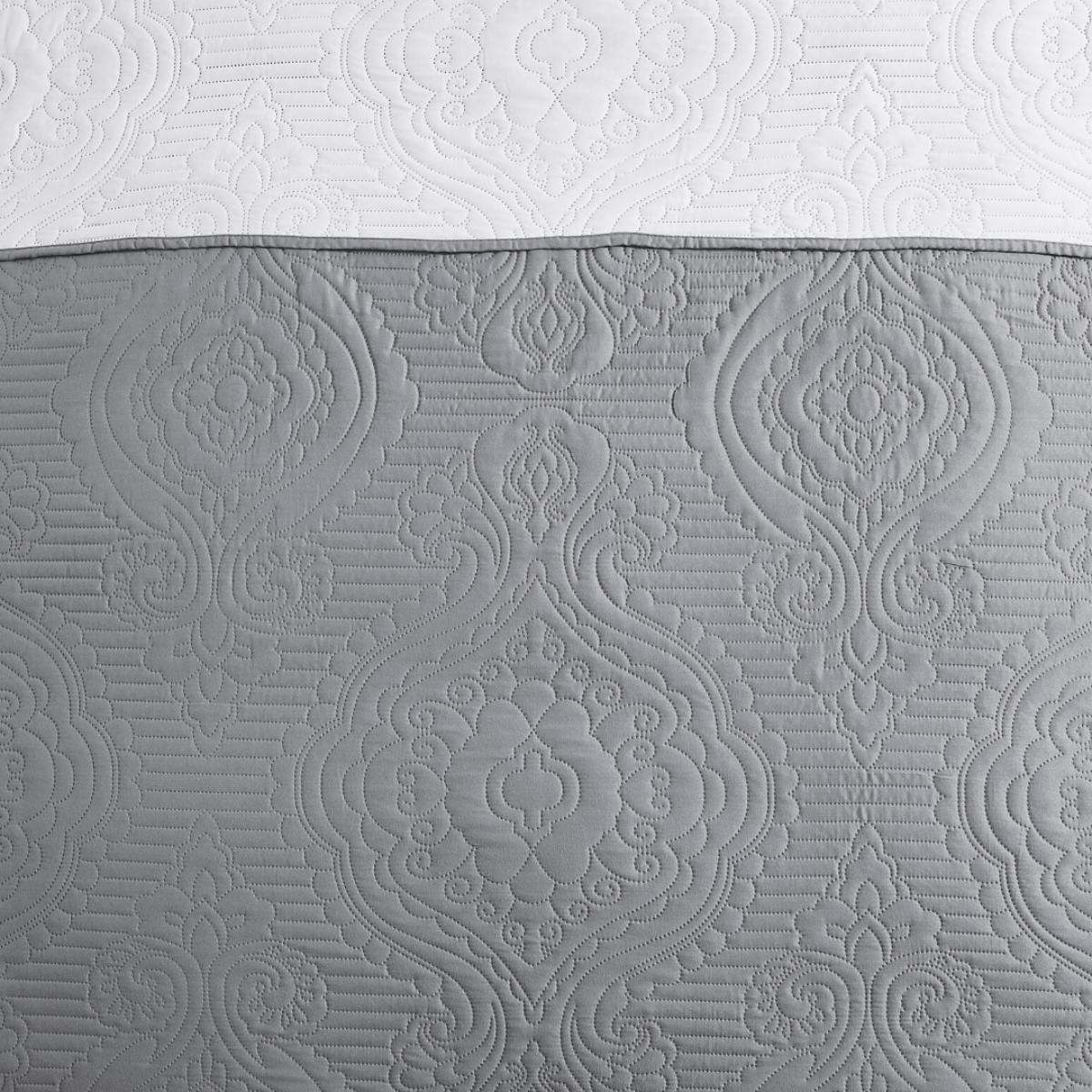 Madison Quilt Reversible Collection + Two Free Sham Pillows | Spirit Linen - Grey