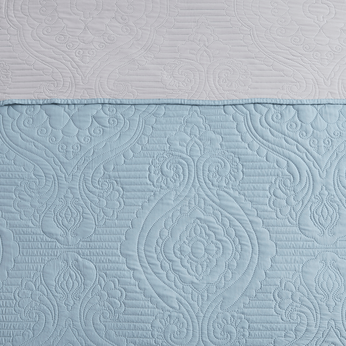 Madison Quilt Reversible Collection + Two Free Sham Pillows | Spirit Linen - Light Blue