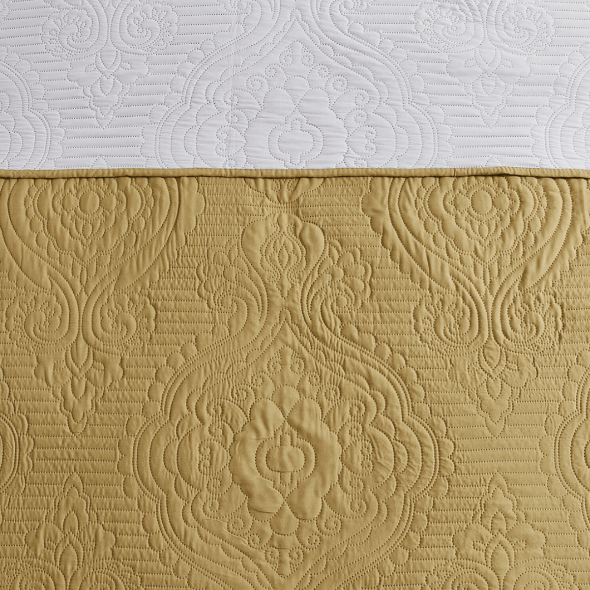 Madison Quilt Reversible Collection + Two Free Sham Pillows | Spirit Linen - Mustard