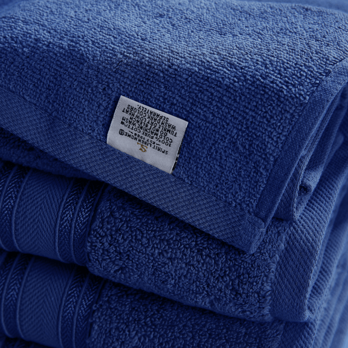 18pc Cotton Bath Towels Set | Spirit Linen - Navy Blue