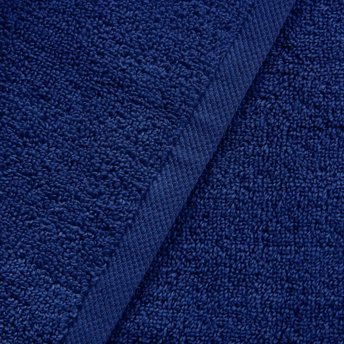 4 Piece Soft Cotton Bath Towel Set 100% Cotton | Spirit Linen - Navy Blue