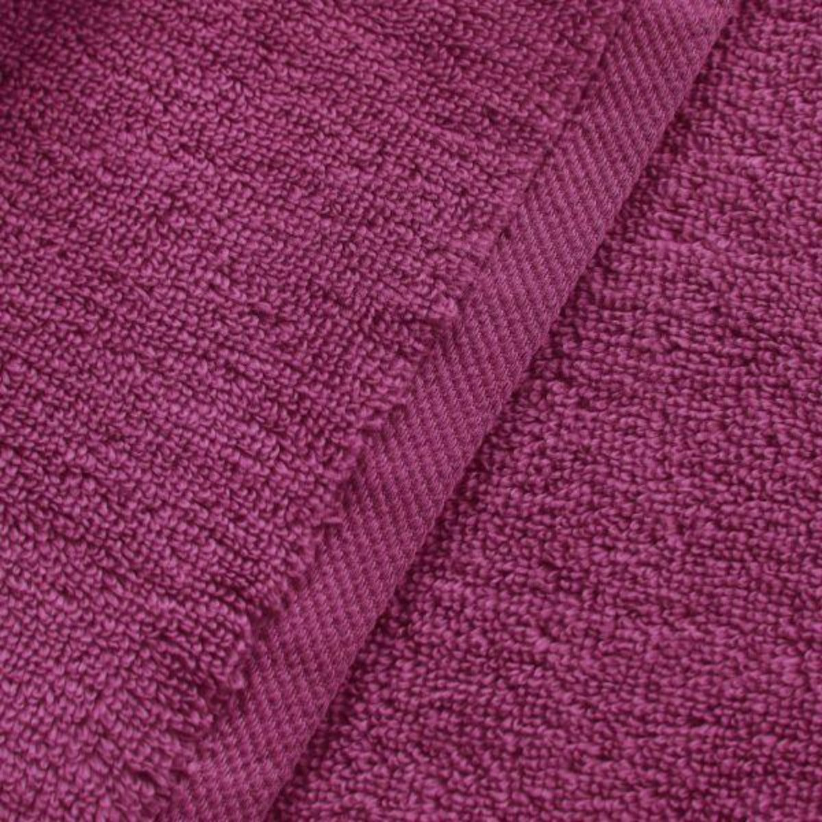 4 Piece Cotton Bath Towels Set | Spirit Linen - Raspberry
