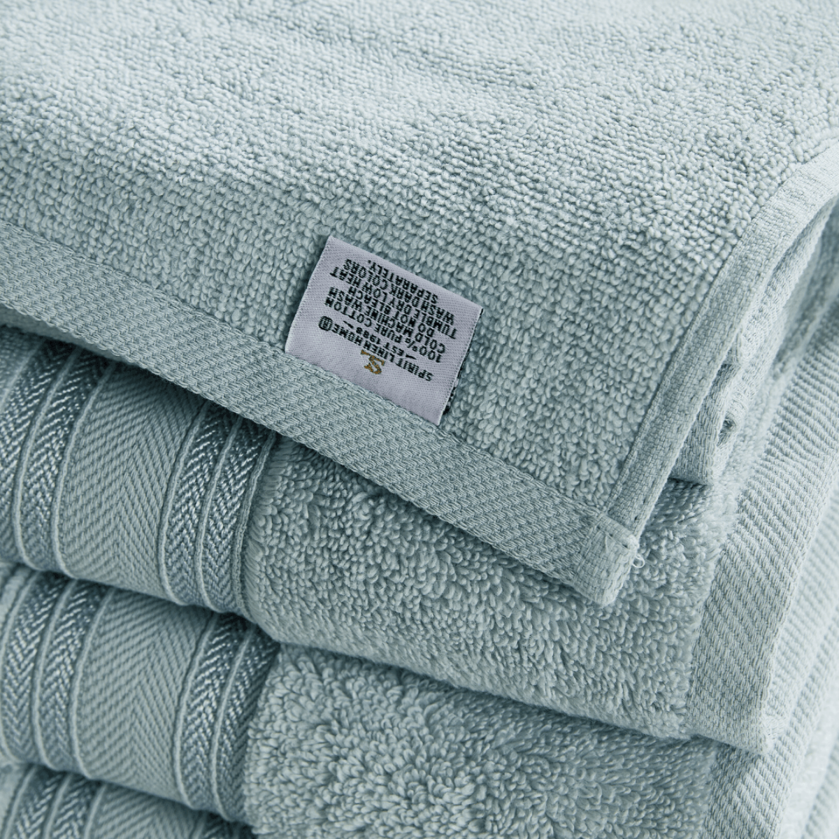 18pc Cotton Bath Towels Set | Spirit Linen - Surf Spray