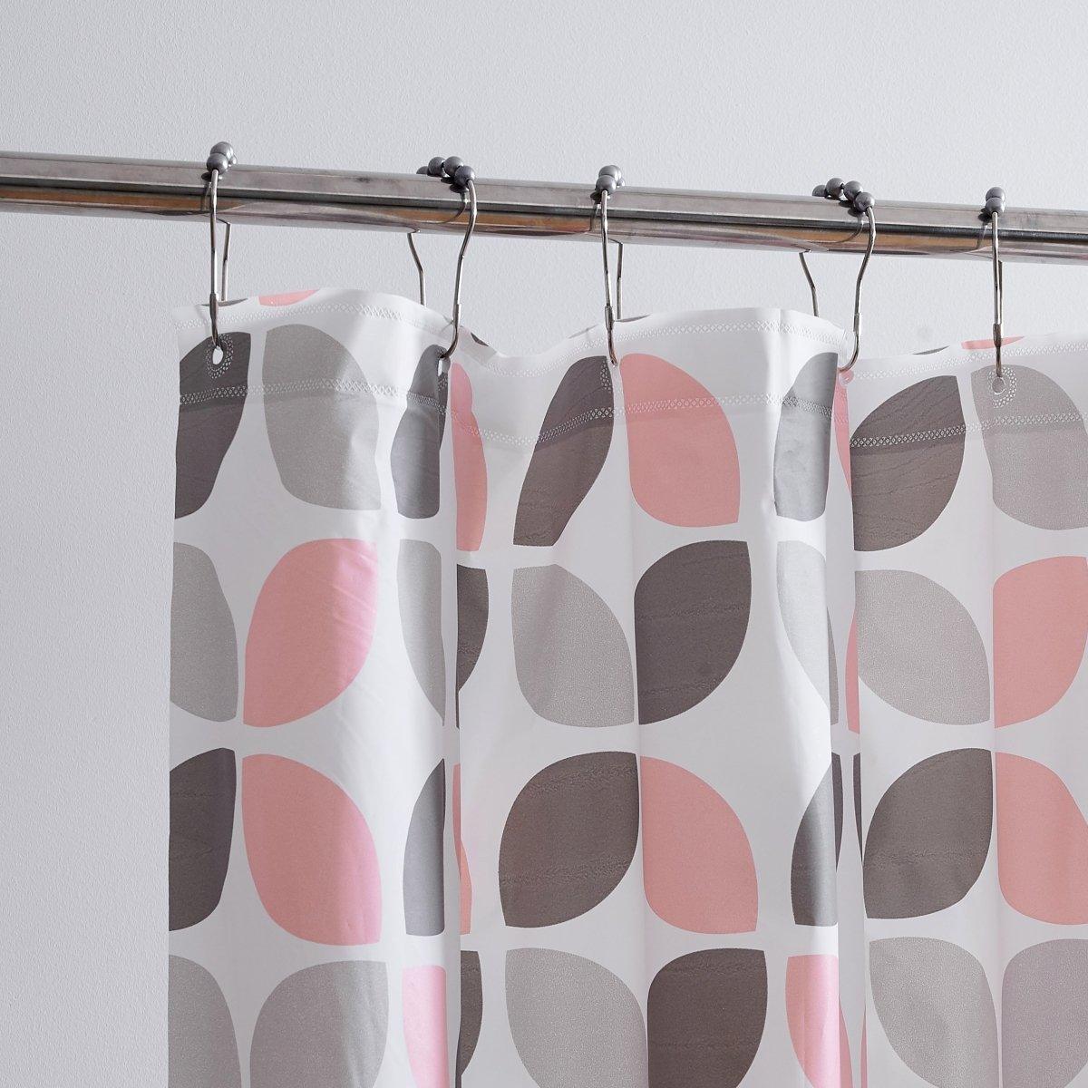 14pc Hooks with Hamper Polyester Shower Curtain Set - Spirit Linen