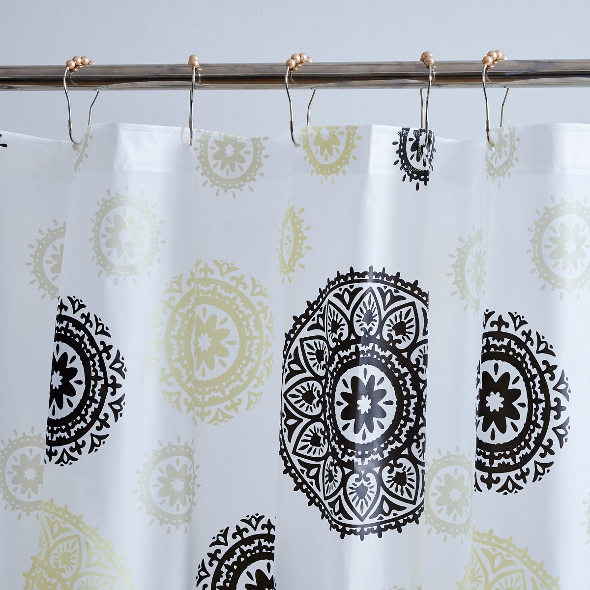 14pc Hooks with Hamper Polyester Shower Curtain Set - Spirit Linen