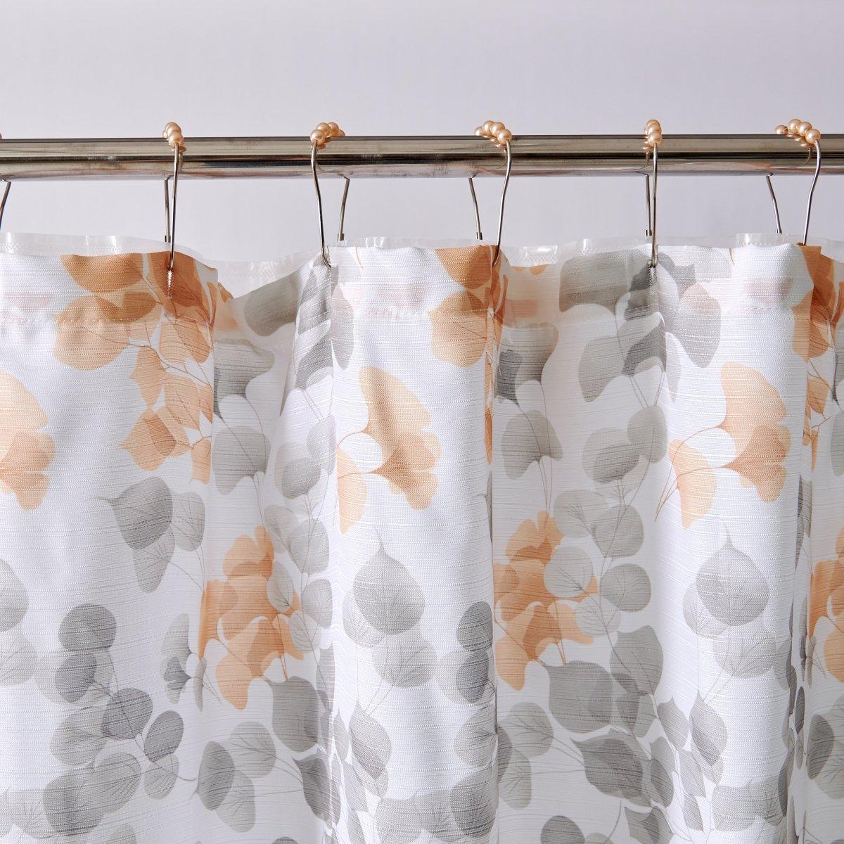 14pc Hooks with Liner Polyester Shower Curtain Set - Spirit Linen