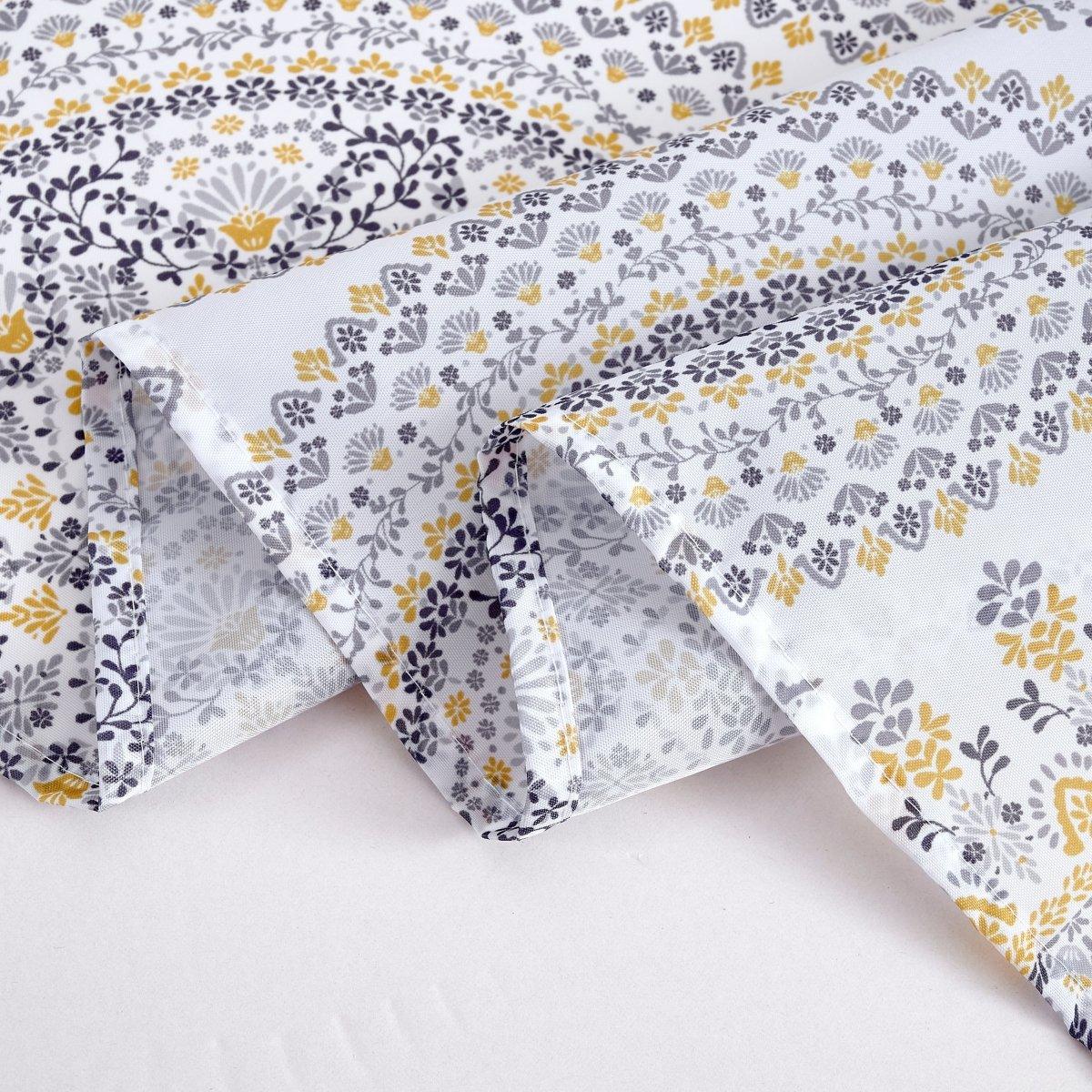 14pc Hooks with Noodle Rug Polyester Shower Curtain Set | Spirit Linen