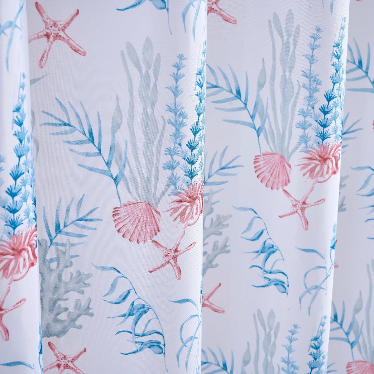 14pc Hooks with Noodle Rug Polyester Shower Curtain Set - Spirit Linen