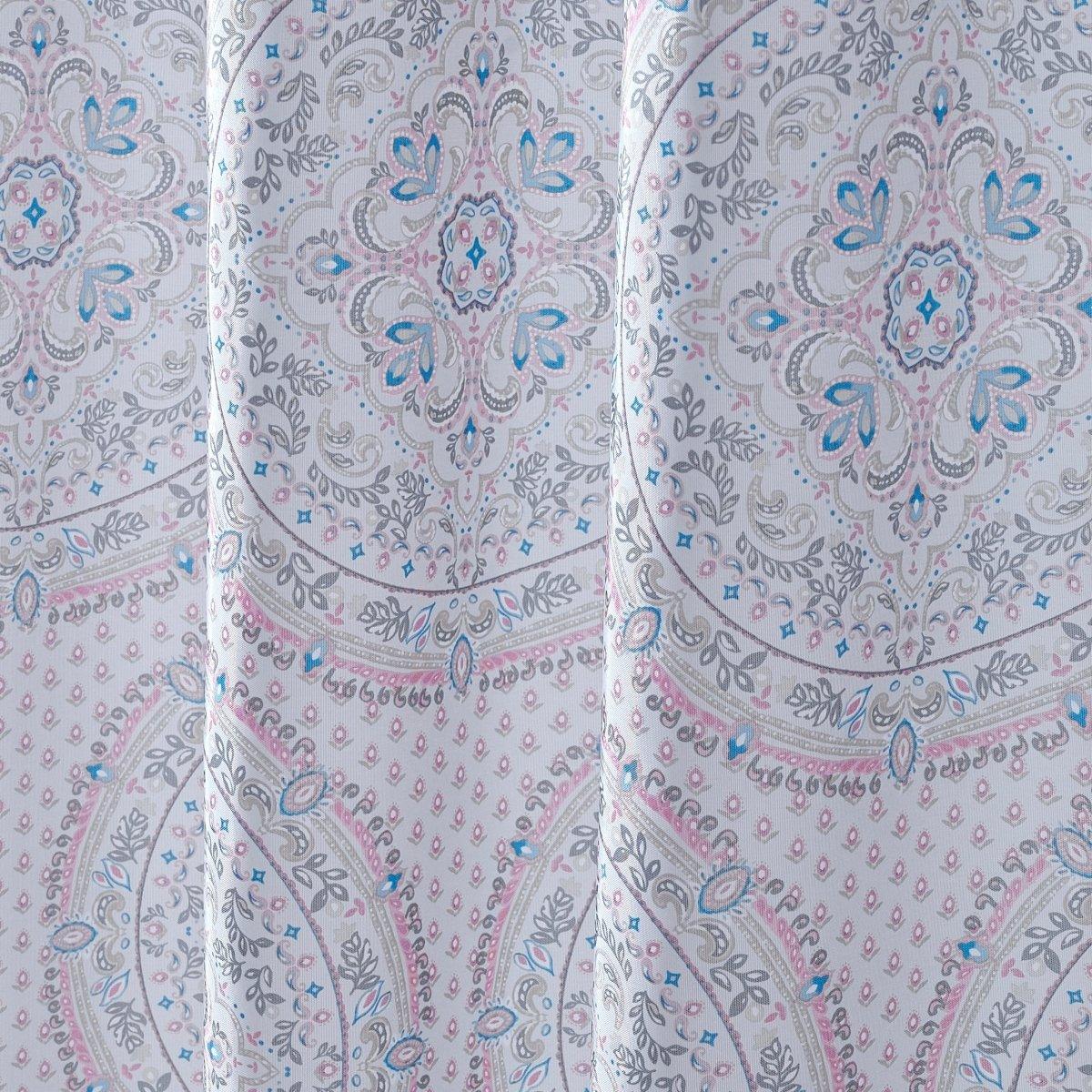 14pc Hooks with Noodle Rug Polyester Shower Curtain Set - Spirit Linen