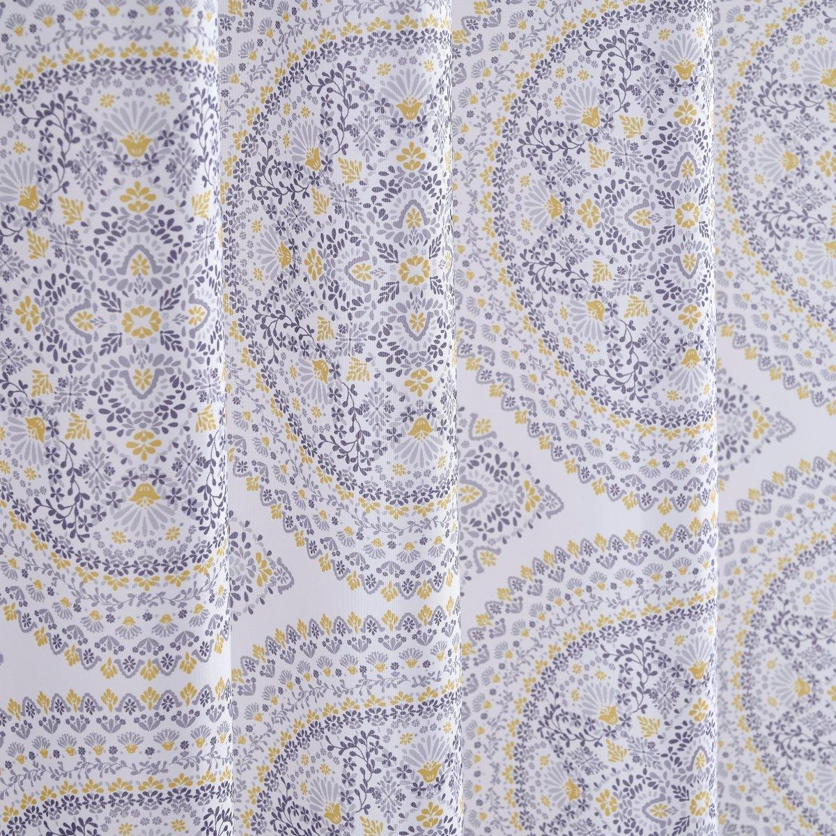 14pc Hooks with Noodle Rug Polyester Shower Curtain Set | Spirit Linen