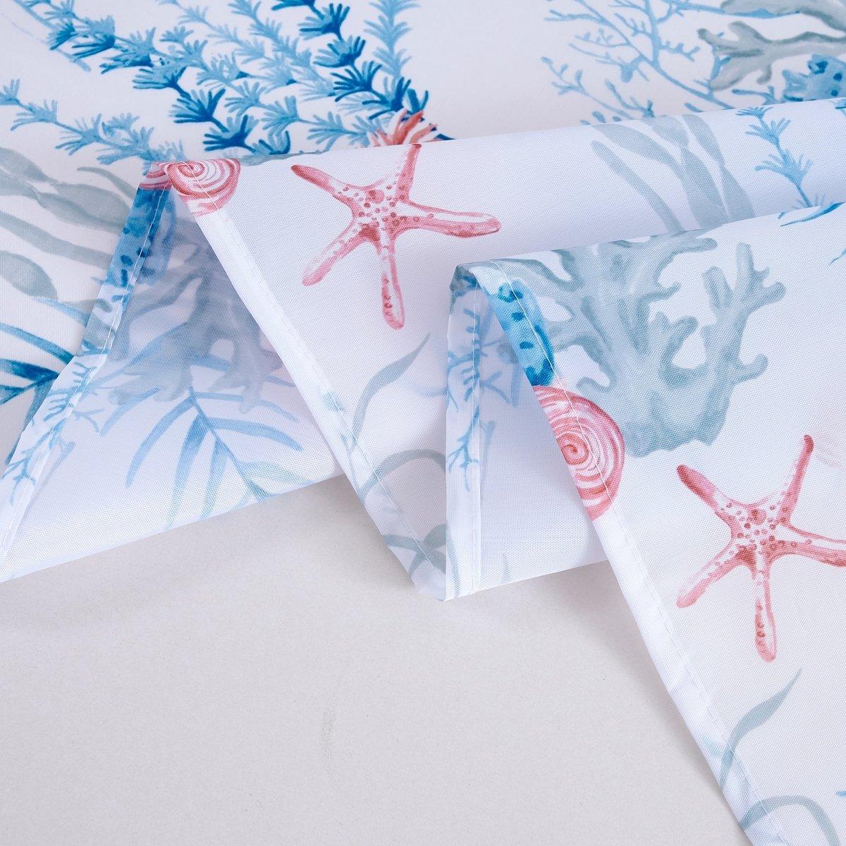 14pc Hooks with Noodle Rug Polyester Shower Curtain Set - Spirit Linen