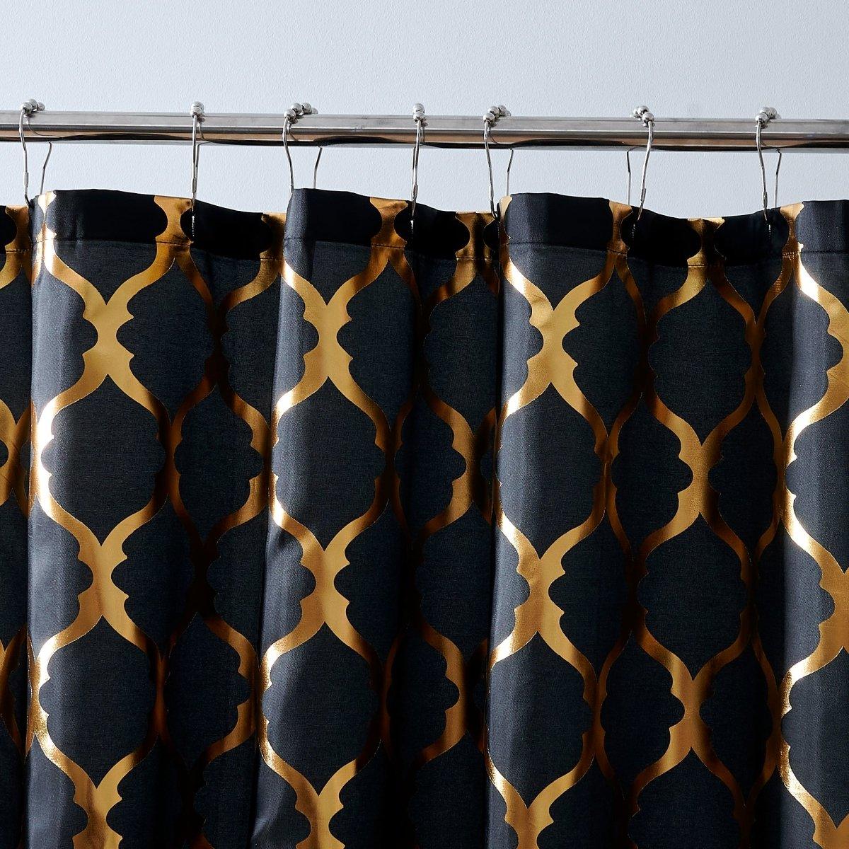 14pc Hooks with Rug Polyester Shower Curtain Set - Spirit Linen