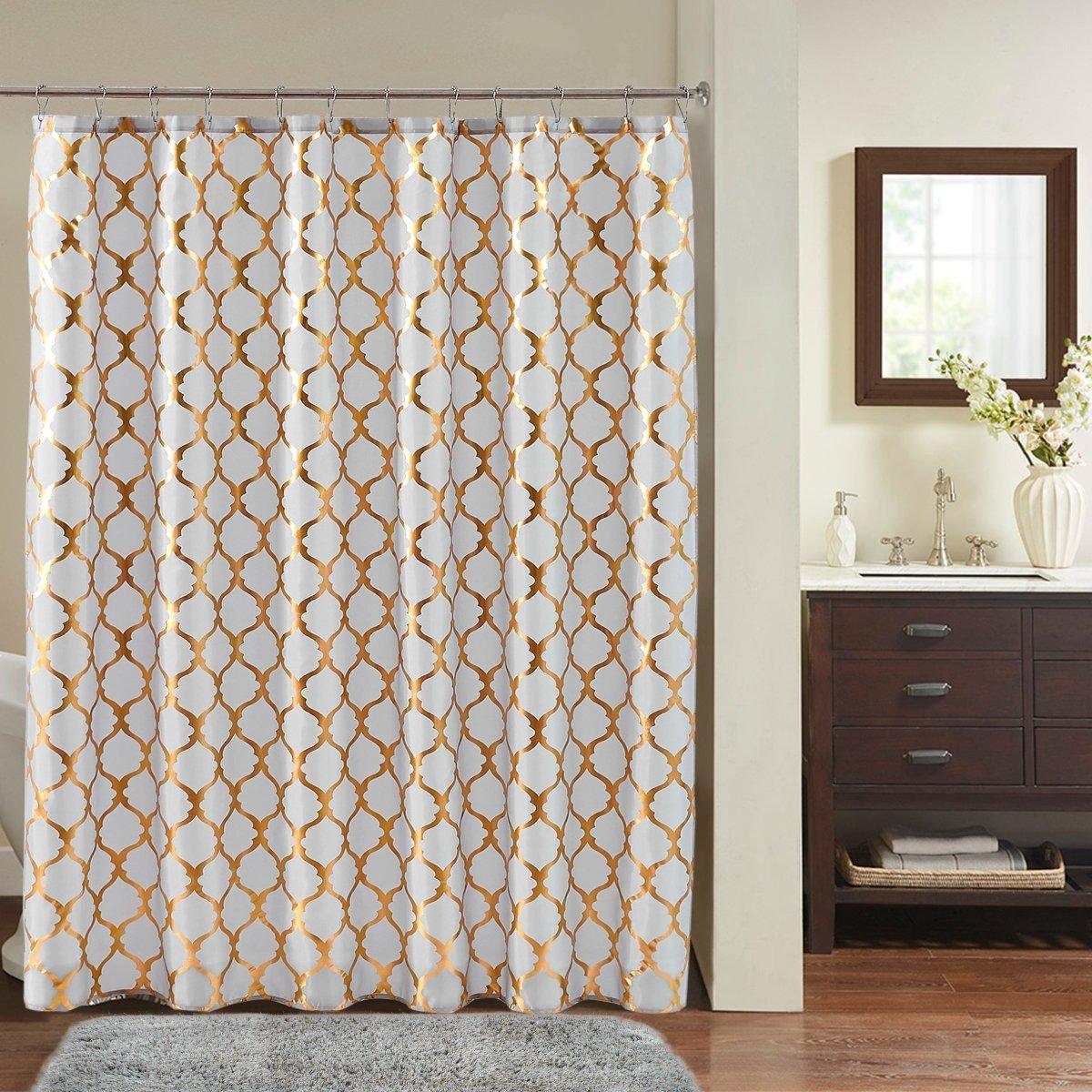 14pc Hooks with Rug Polyester Shower Curtain Set - Spirit Linen
