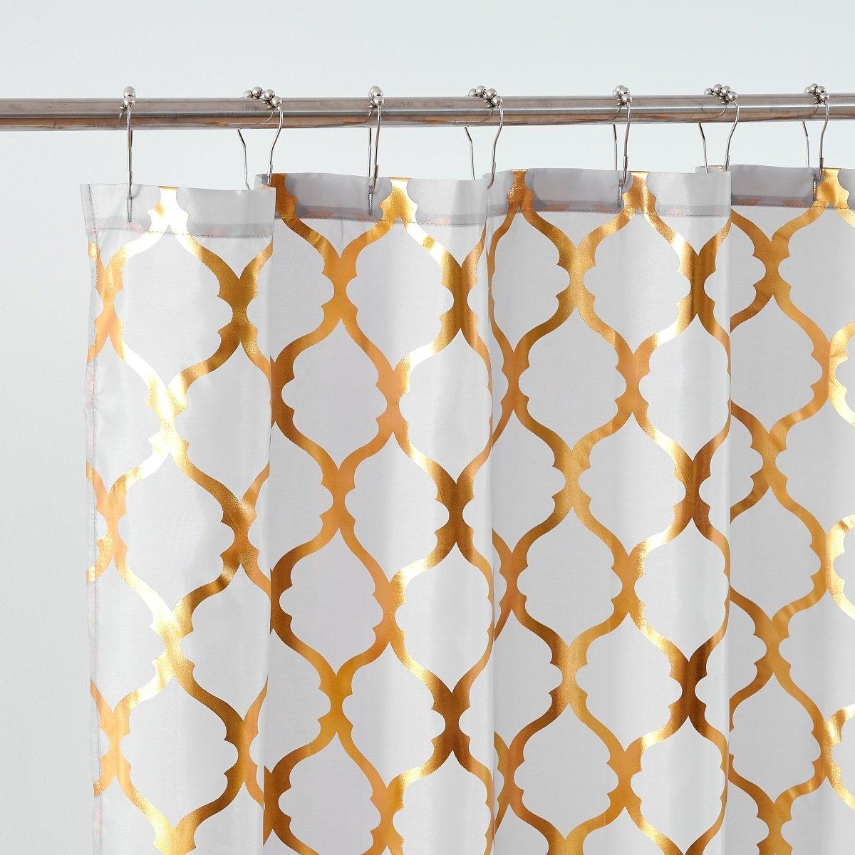 14pc Hooks with Rug Polyester Shower Curtain Set - Spirit Linen
