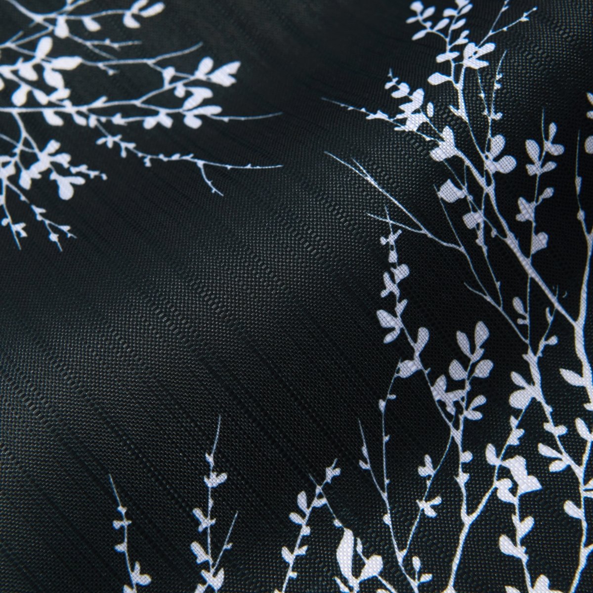 1pc Polyester Shower Curtain Set - Spirit Linen - Black
