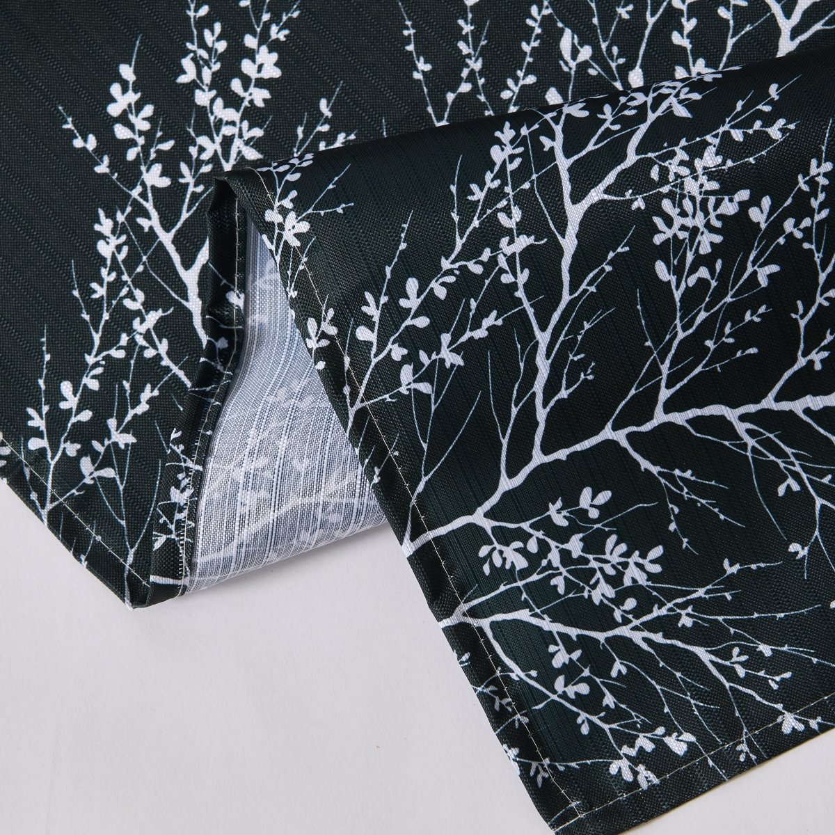 1pc Polyester Shower Curtain Set - Spirit Linen - Black
