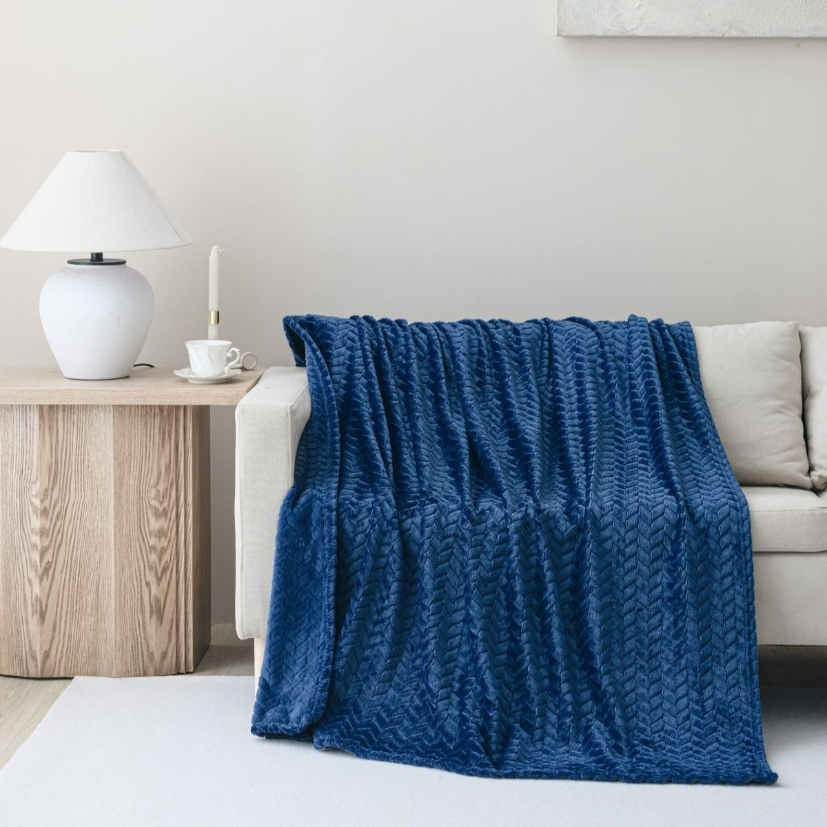 Arrow Jacquard 50 x 70 Plush Throw - Spirit Linen