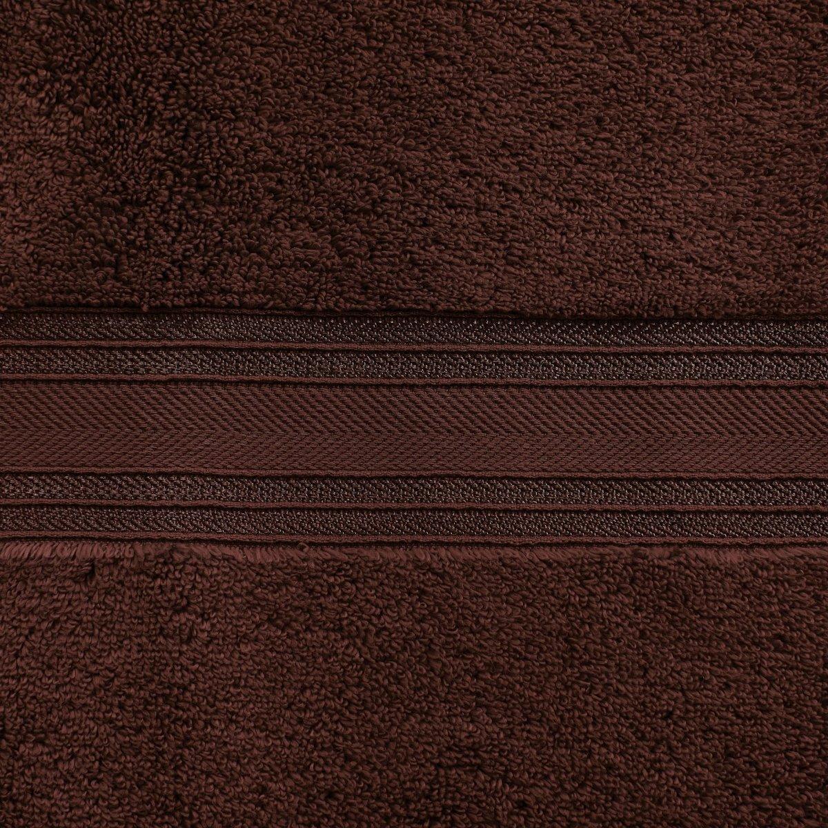 4 Piece Soft Cotton Bath Towel Set 100% Cotton | Spirit Linen - Deep Mahogany