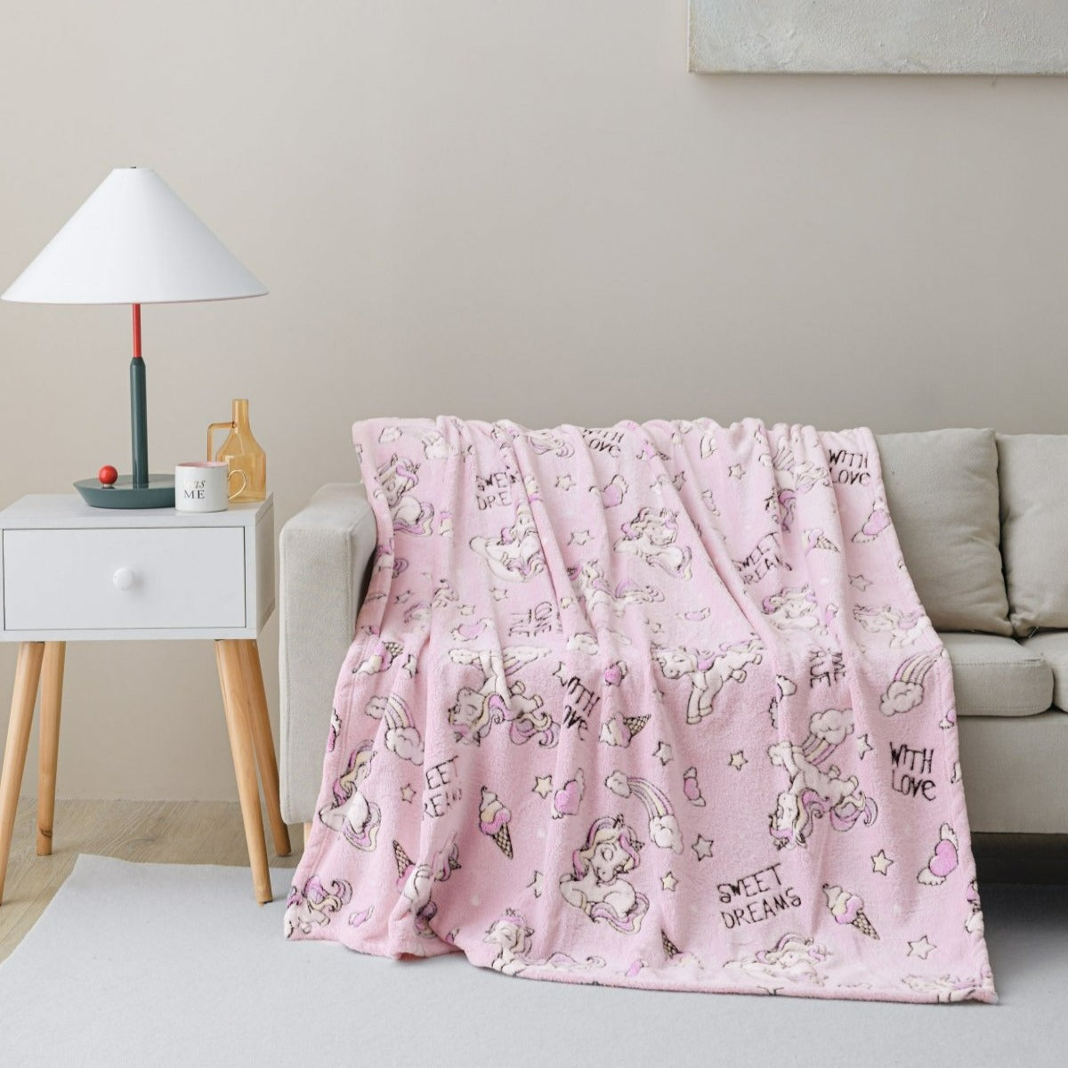Luna & Arlo - Glow in the Dark - 50 x 70 Throw - Spirit Linen