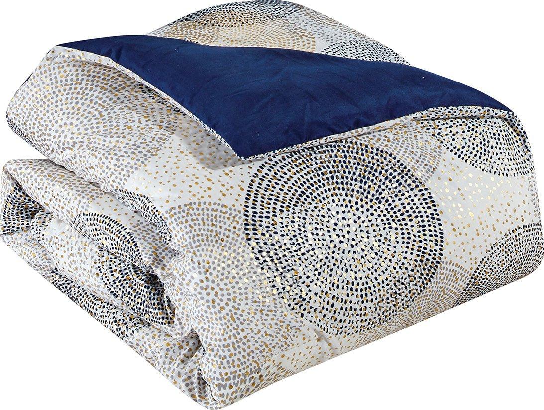 Metallic Comforter Set with Matching Shams and Decorative Pillows - Stylish Home Décor with Metallic Accents - Spirit Linen