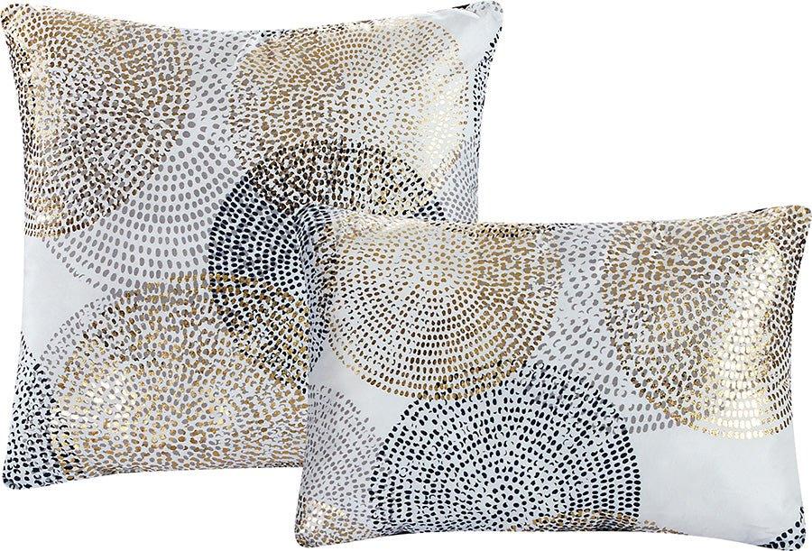Metallic Comforter Set with Matching Shams and Decorative Pillows - Stylish Home Décor with Metallic Accents - Spirit Linen