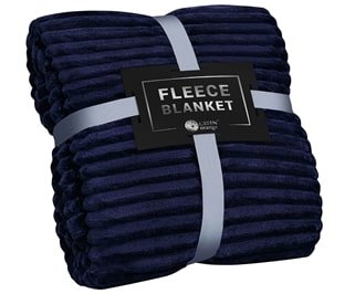 Solid Plush Ribbed Blanket - Ultra Soft and Smooth - Spirit Linen