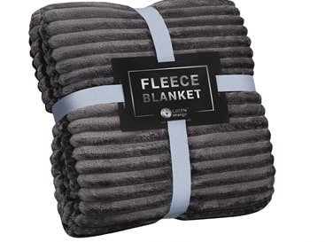 Solid Plush Ribbed Blanket - Ultra Soft and Smooth - Spirit Linen